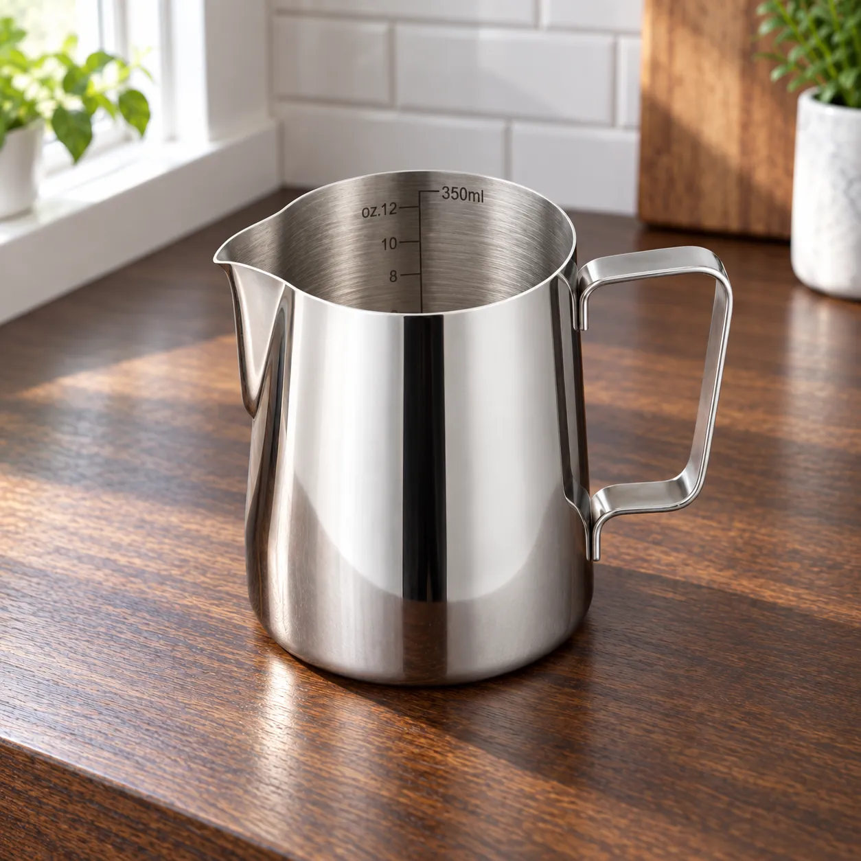 Milk Pouring Pitcher, Silver · 350 ml: alternate view of the selected item