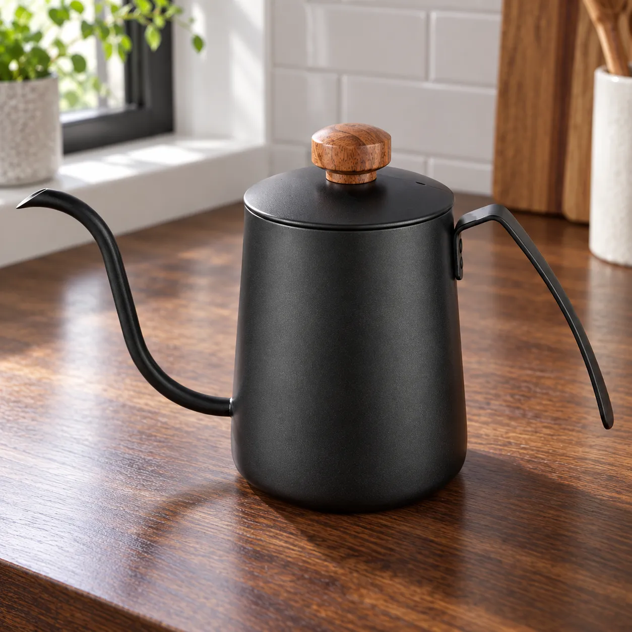 Daily Pour Pot, Black · 350 ml: close view of source-supported construction